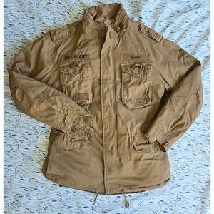Brandit M65 Giant Field Jacket Khaki Sherpa Lined Mens Military Style Coat